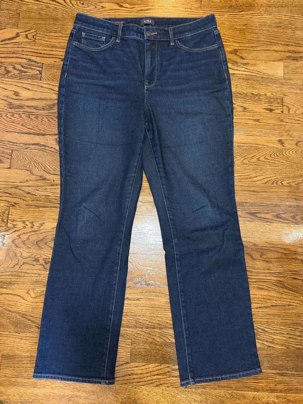 NYDJ Marilyn Straight Jeans Dark Wash Size 12